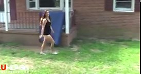 Bottomless in Front Yard