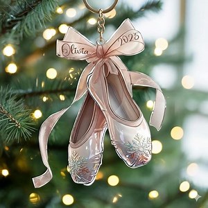 Personalized Ballet Shoes Keychain, Custom 2D Flat Pink Pointe Shoe Keychain, Gift 2D Flat Acrylic Keychain - Etsy