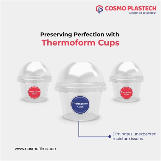 Elevate your experience with durable, versatile, and eco-friendly thermoform cups by Cosmo Plastech. Join the movement towards greener packaging solutions today! #CosmoFilms #CosmoPlastech #ThermoformCups #Sustainable #Rigidpackagingsolution #packaging | Cosmo Films | Facebook