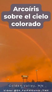 ¿Ya lo viste? ¡El atardecer en el horizonte logra un efecto de luz que hace lucir a este arcoíris casi casi apocalíptico! | Telemundo Lubbock