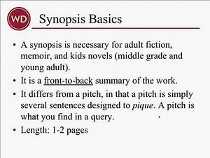 PREVIEW - Novel Synopses: A Step-by-Step Process for Writing Your Synopsis | WD Tutorials