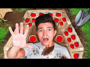 Escaping 100 Mystery Buttons while Buried Alive...