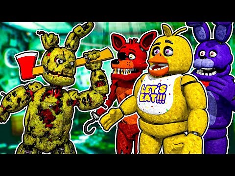 FNAF Springtrap ANIMATIONS REACT with Spring Bonnie