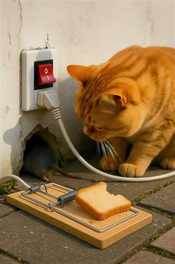 The switch didn’t work! Orange cat sets the trap and presses… nothing | Please like & subscribe! 🥺🙏