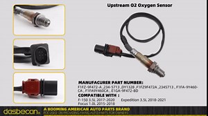 Dasbecan F1FZ-9F472-A Upstream O2 Oxygen Sensor Compatible with Ford F150 F-150 2017-2020 3.5L Expedition 2018-2021 Focus 2015-2018 1.0L Lincoln Navigator 2018-2020 Turbo Ecoboost Replaces# 234-5713