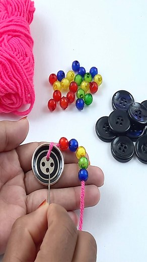 hand work flower ideas with button | Dian Diy Tech