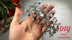 How to Make Elegant Crystal Bridal Headdress | Wedding Decoration Ideas