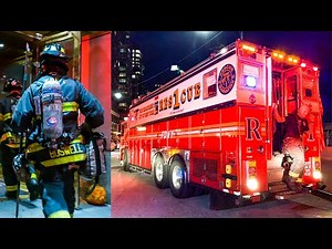 EARLY ARRIVAL - TONS of FDNY Trucks Respond to West Side Hi-Rise Fire [ Manhattan 10-77 Box 1008 ]