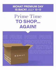 VIPs MPs, MONAT Premium Day is back from July 18-19! 📣 Get ready to enjoy this special offer! 💫 When you spend (VIP: $99 | MP: $81), you’ll receive: ✅ FREE Full-Size Night Haven™️ Overnight Age Control Cream ✅ FREE “Only For You” product of your choice ✅ $30 coupon toward your next order or Flexship of (VIP: $99 | MP: $81)! Plus, you’ll receive 15% off with MONAT Purchase ™️. Treat yourself and don’t miss out on this exclusive special offer! Click mymonat.com/ to shop now! 🛍️ | MONAT