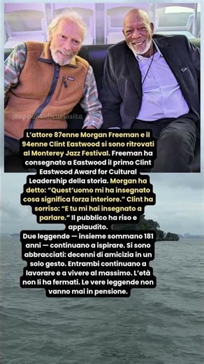 💥 Quando due titani si incontrano! Freeman premia Eastwood 🙌🎷