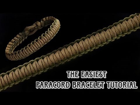HOW TO MAKE THE EASIEST PARACORD BRACELET , PARACORD TUTORIAL, DIY.