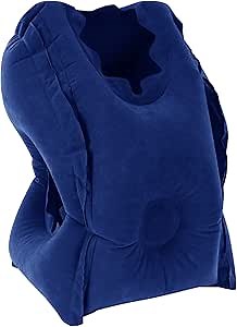 Inflatable Travel Pillow - Airplane Wedge Support for Head & Neck in Long Flights - Headrest for Comfort & Pain Relief While Traveling