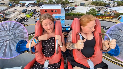 Tina & Isabella 2nd Ride | Slingshot & Vomatron at Indy Speedway