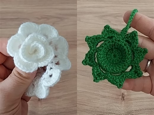 How to make crochet rose keychain for beginners // Crochet Tutorial | Knitting And Crochet
