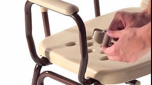 Medline Elements with Medical Transfer Bench for Home Use with Antimicrobial Protection, Microban, 17.5 Inch