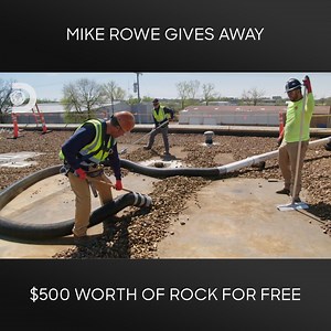 Mike Rowe is surprised to learn that a key part of sucking gravel off of roofs is finding people willing to take it for free. | Discovery Channel Australia