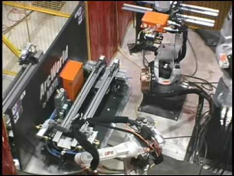 Handling and welding cells for auto parts