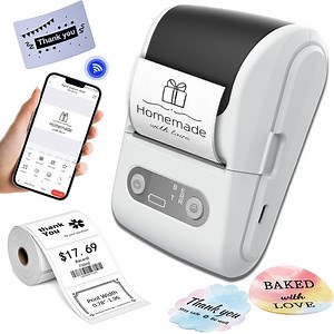 [Hot Item] Portable POS UV Small Digital Mini Color Built-in Thermal Label Printer Barcode Machine Product Connected with Mobile Sticker Label Portable Handheld Printer