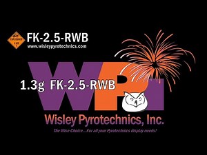 Wisley Pyrotechnics Inc. FK-2.5-RWB, Flower King 1.3g firework