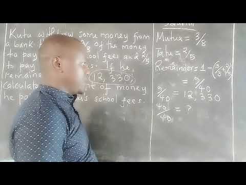 FORM ONE MATHEMATICS. FRACTIONS