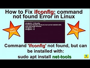 How to Fix the ifconfig command not found Error in ubuntu