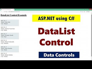 DataList Control | ASP.NET using c# | retrieve data from database and show it into DataList