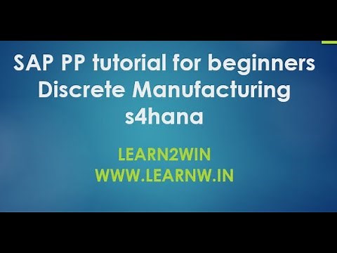 SAP PP tutorial for beginners | production order sap pp | basics sap pp | production planning sap pp
