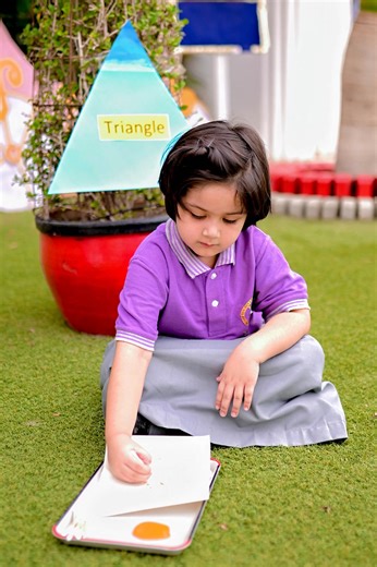 3.5K views · 22 reactions |  Shape recognition in action — students mastering the triangle through hands-on learning!  #EarlyLearning #TriangleFun #HandsOnLearning #SmartKids | Profectus International School | Facebook