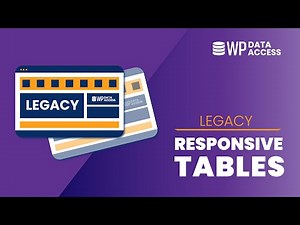 Legacy: WP Data Access - Responsive data tables