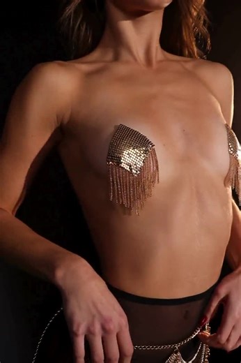 Gold Nipple Pasties for Burlesque Outfit, Nipple Chain Tassels, Nipple Jewelry for Sexy Stripper Outfits, Pair of Reusable Nipple Cover - Etsy