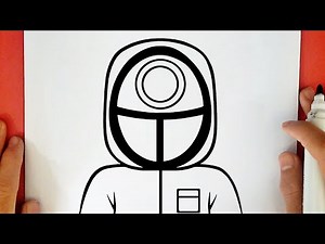 HOW TO DRAW SQUID GAME WORKER GUARD