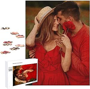 Custom Puzzles from Photos Personalized 300 500 1000 Pieces Wooden Picture Puzzle Design Your Own Jigsaw Puzzles Ideal Gift (Vertical, 500PCS)