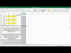 K Means Clustering & Hierarchical Clustering Algorithm Theory and Excel Calculation