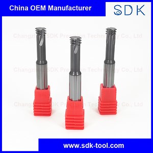 [Hot Item] High Efficiency Carbide Three Teeth Black Nano Coated Thread Mill Cutter for Alloy Steel