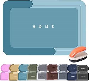 The Magic Mat Bath Mat, Modernized Magic Mat Bathroom, Easy Care Super Absorben Quick Dry Bath Mat for Outside Bathtub Shower Room (Sky Blue-b, 15.7 x 23.6in(40 * 60cm))