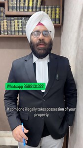 The property is mine, so I can throw anyone out’ — this is the biggest myth in property law. Indian law protects possession, not force. Follow due process, or risk losing your case.” Hashtags: #PropertyLaw #IllegalPossession #TrespassLaw #KnowYourRights #IndianLaw #LegalAwareness #SupremeCourt #AdvocateLife #RealEstateLaw | Harsimran Singh Sachdeva