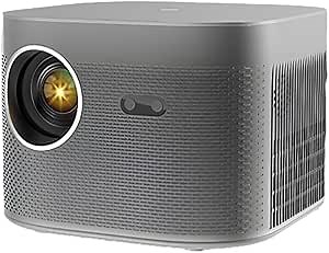 Native projector with WiFi and Bluetooth, 1920 * 1080p resolution electronic autofocus, full HD movie projector for outdoor movies (dark grey)