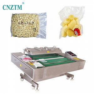 [Hot Item] Commercial Preserved Fruit Meat Fish Sealer Rice Grain Beans Sealing Continuous Vacuum Packing Machine