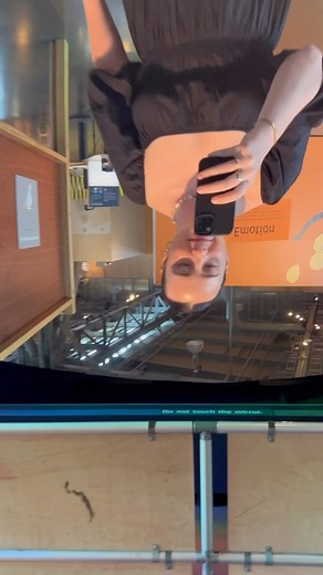 Have you visited the Giant Mirror? Pause to reflect in an oversized mirror with endless possibilities. | Exploratorium