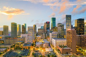 Downtown Houston skyline in Texas, a Background Photo by f11photo