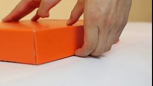 Orange Shipping Boxes for Small Business Set of 25 - 13x10x2 IN Harder Corrugated Cardboard Colored Boxes for Shipping, Packaging, Gifts Giving with Gift Stickers