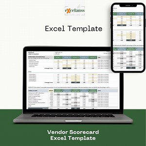 Vendor Scorecard Excel Template: Supplier Comparison Tracker (digital Download) - Etsy Canada