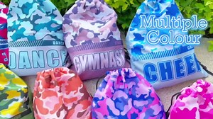 Drawstring Backpack Waterproof Gym Drawstring Bags Sports String Bag Camo Sackpack-Orange Black Cheer Drawstring Bag