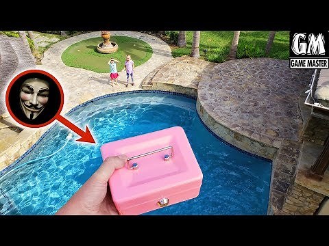 Opening Game Master's Little Pink Box! Top Secret Box Dropped Off Waterfall!