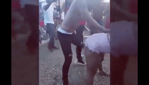 Extreme Daggering: One Legged Man Daggers 4 Women & Daggerer Falls On His Back Atop Of Dirty Pallets! [Video]