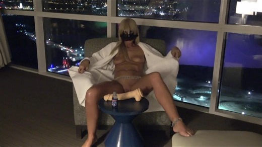 Cuerotic - Hot Amateur Masturbating & Riding 12 Inch Dildo by the Falls - Fireworks