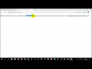 How to fix Call undefined function stack trace: #0 {main}