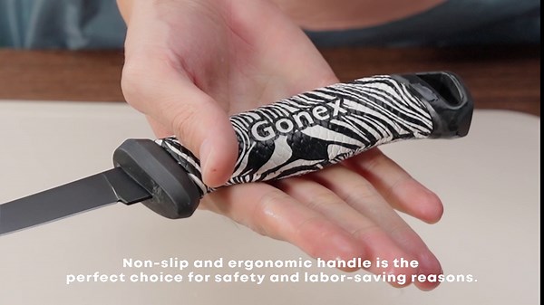 Gonex Fish Fillet Knife Fishing Boning Knives, Fishing Gear Tool Set for Meat Cutting, G4116 German Stainless Steel Blade, Non-Slip Handle, Protective Sheath & 2-Stage Sharpener, 7in