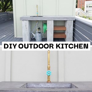 DIY Outdoor Kitchen - this is great for cooking 🍳 and gardening 🌻!! | HomeMade Modern