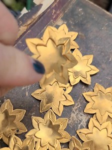 Miriam Haskell Brass Stamping! PAIR Vintage Brass Star Stamping, Starburst Stamping, Brass Charm, DIY Charm, DIY Pendant, No Hole VCHP90 - Etsy